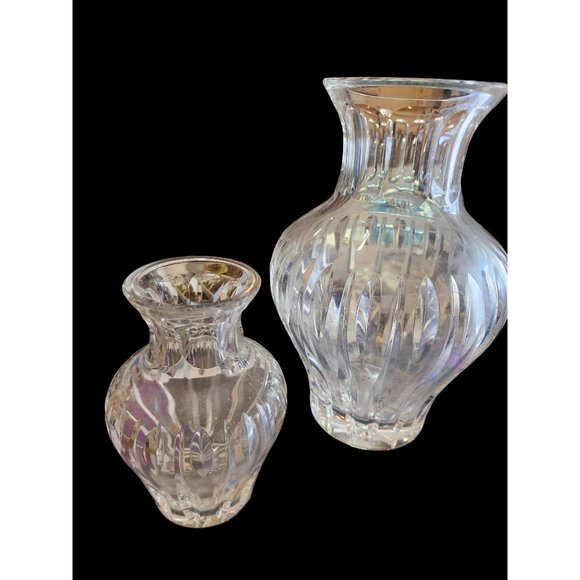 Waterford Crystal Sheridan Marquis 10" & 6" Vase (A1979) - Picture 1 of 9
